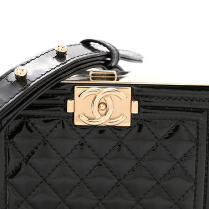Chanel Patent Calfskin Boy Minaudiere Black 8 of 11