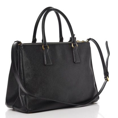Prada Saffiano Medium Galleria Double Zip Tote Black 4 of 15