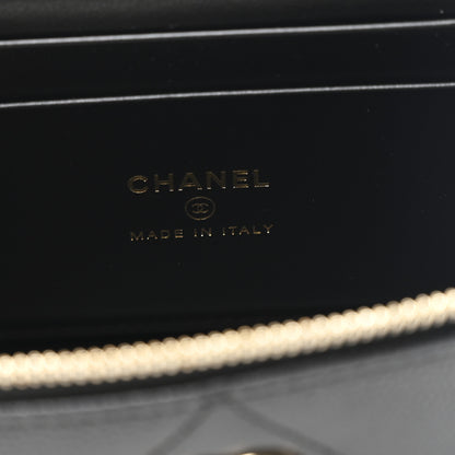 Chanel Caviar Quilted Top Handle Slim Vanity With Chain Black 5 of 10