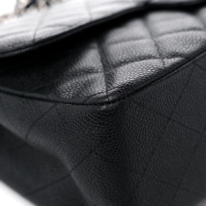 Chanel Caviar Quilted Jumbo Single Flap Black 8 of 19