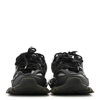 Balenciaga Rubber Mesh Fabric Clear Sole Womens Track Sneakers 40 Black 3 of 11