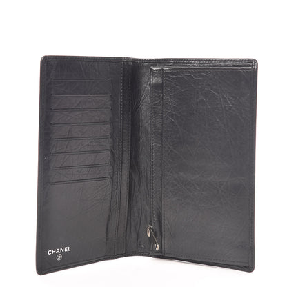 Chanel Aged Calfskin Quilted Cambon Yen Wallet Black 5 of 8