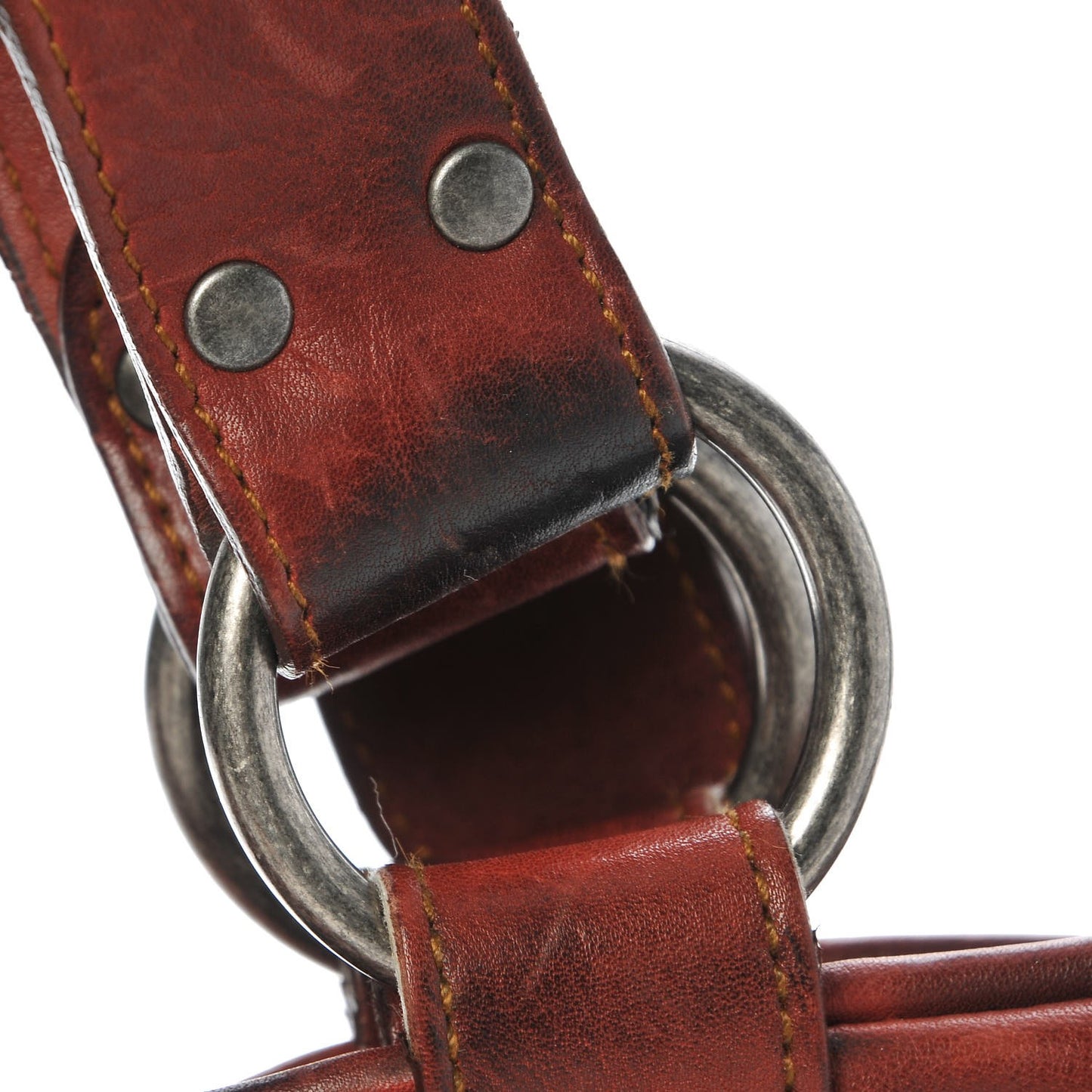 Calfskin Medium Gaucho Double Saddle Bag Red