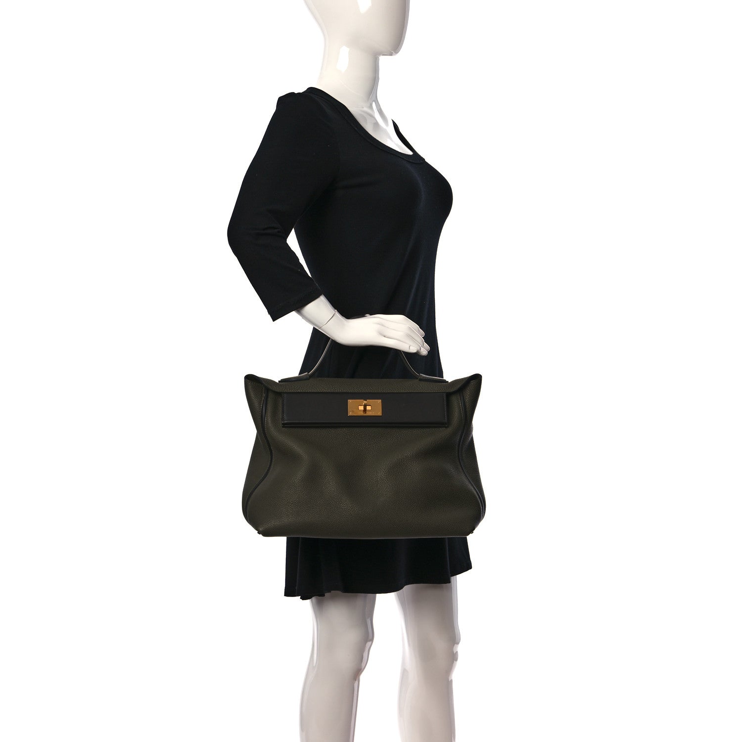 Hermes Togo Swift 24/24 35 Vert Olive Black 2 of 16