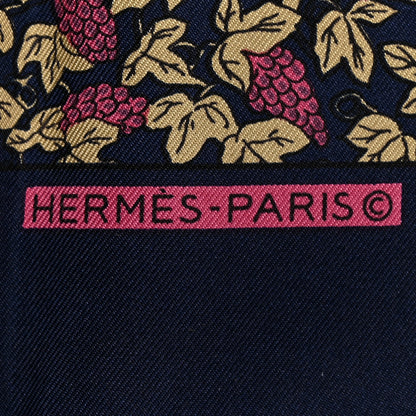 Hermes Silk Grape Vines Pocket Square 45 3 of 3
