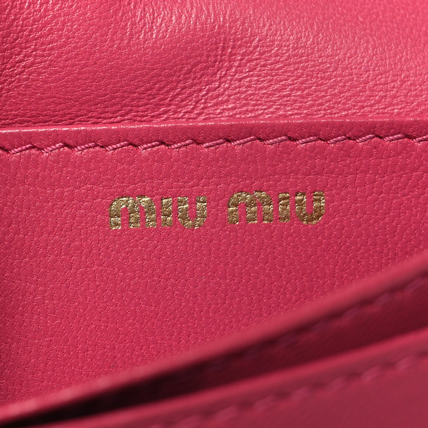 Nappa Impunture Flap Card Holder Key Ring Magenta
