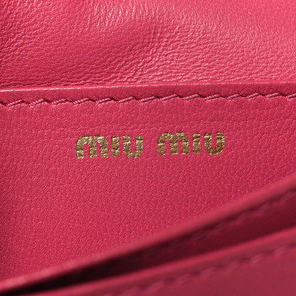 Miu Miu Nappa Impunture Flap Card Holder Key Ring Magenta 6 of 11