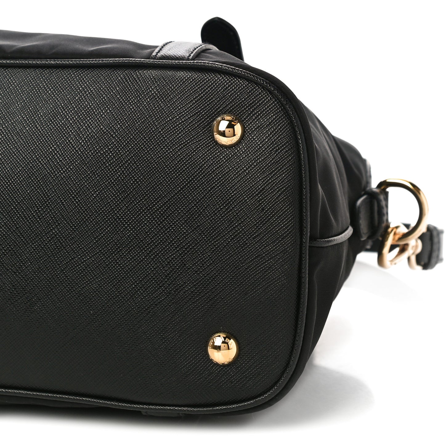 Tessuto Nylon Saffiano Tote Black