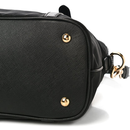 Prada Tessuto Nylon Saffiano Tote Black 11 of 11