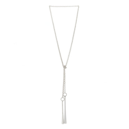 Hermes Sterling Silver Clou de Forge Lariat Necklace 3 of 5