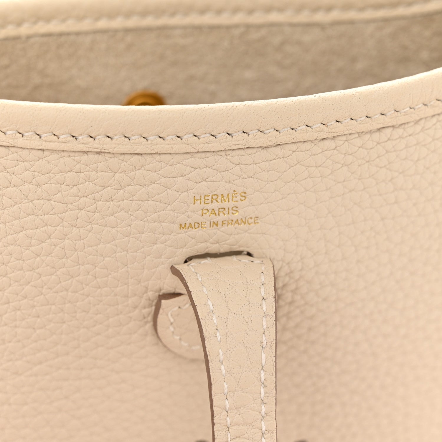 Hermes Taurillon Clemence Evelyne TPM Craie 6 of 10