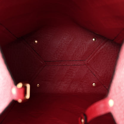 Burberry Signature Grain Calfskin Check Embossed Small Canterbury Tote Red 5 of 11