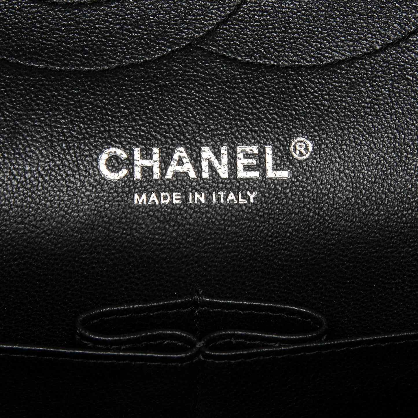 Crumpled Calfskin Quilted Jumbo Double Flap So Black