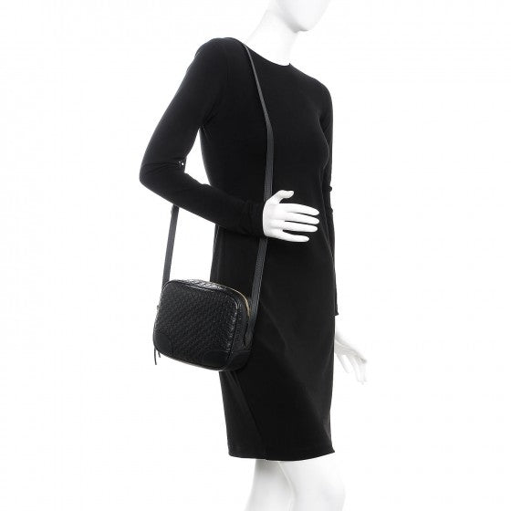 Microguccissima Mini Bree Messenger Bag Black