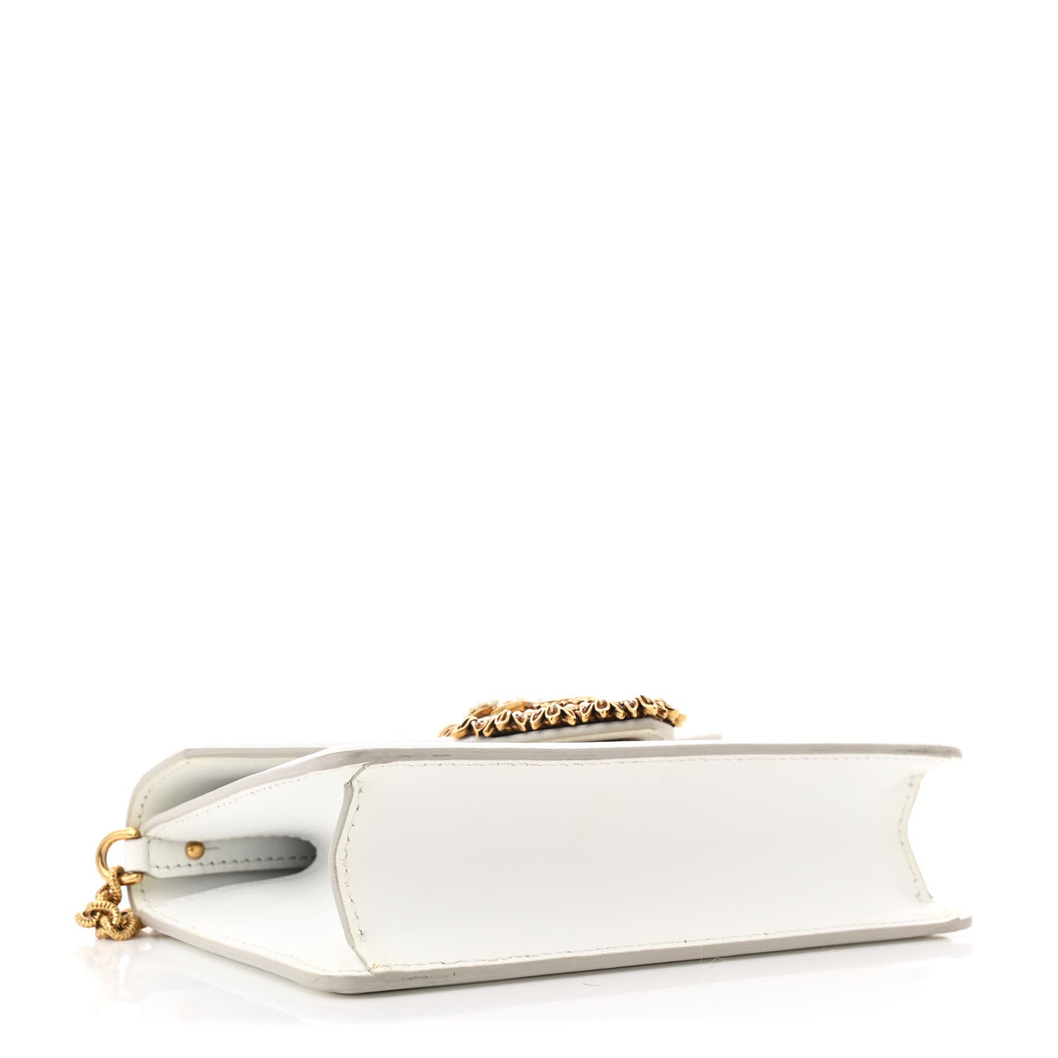 Dolce & Gabbana Smooth Calfskin Small Devotion Envelope Top Handle Bag White 4 of 13