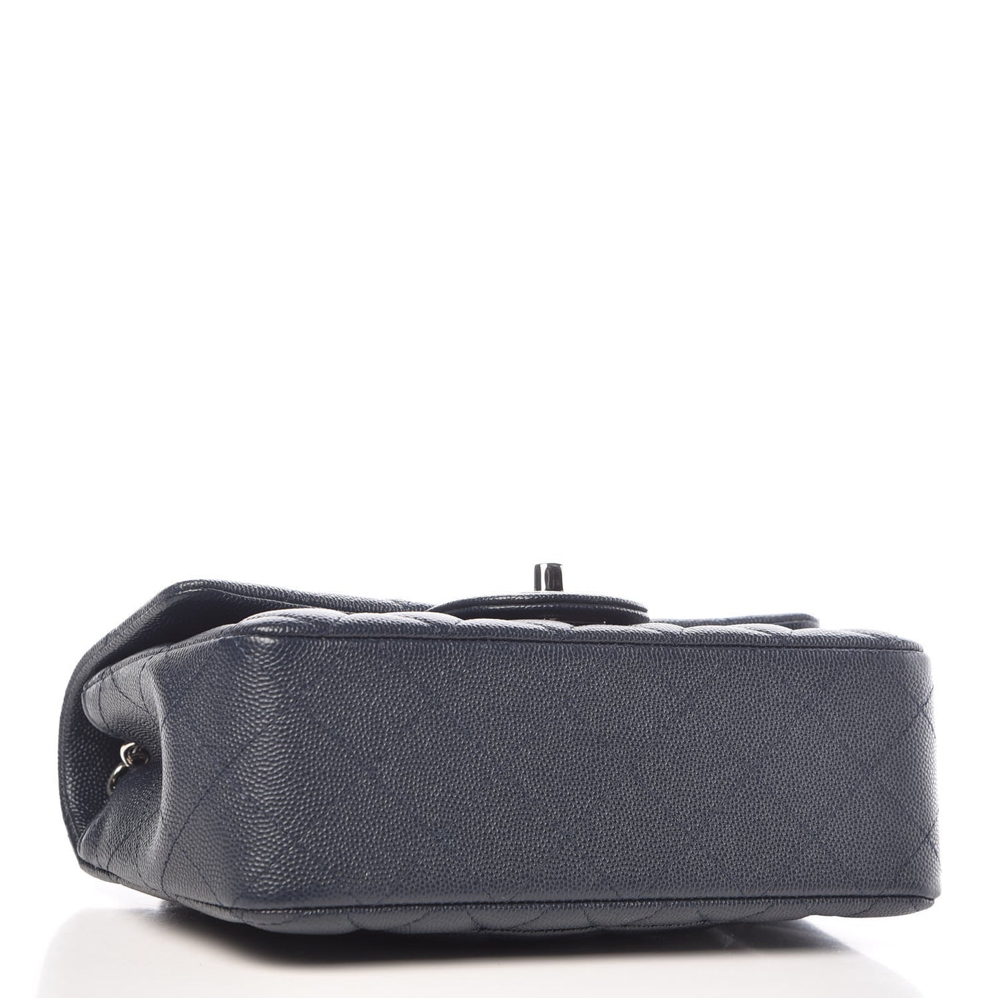 Caviar Quilted Mini Rectangular Flap Navy