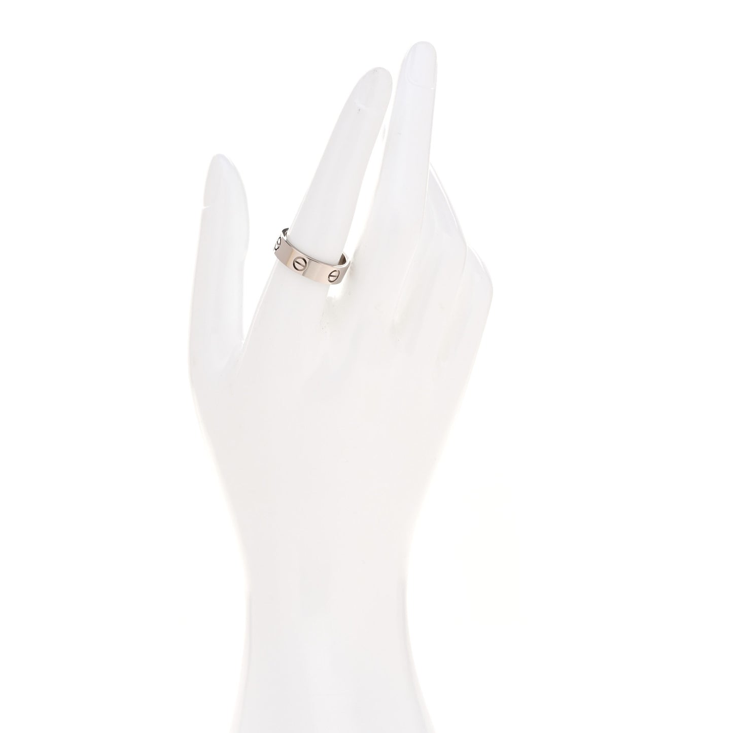 18K White Gold 5.5mm LOVE Ring 56 7.75