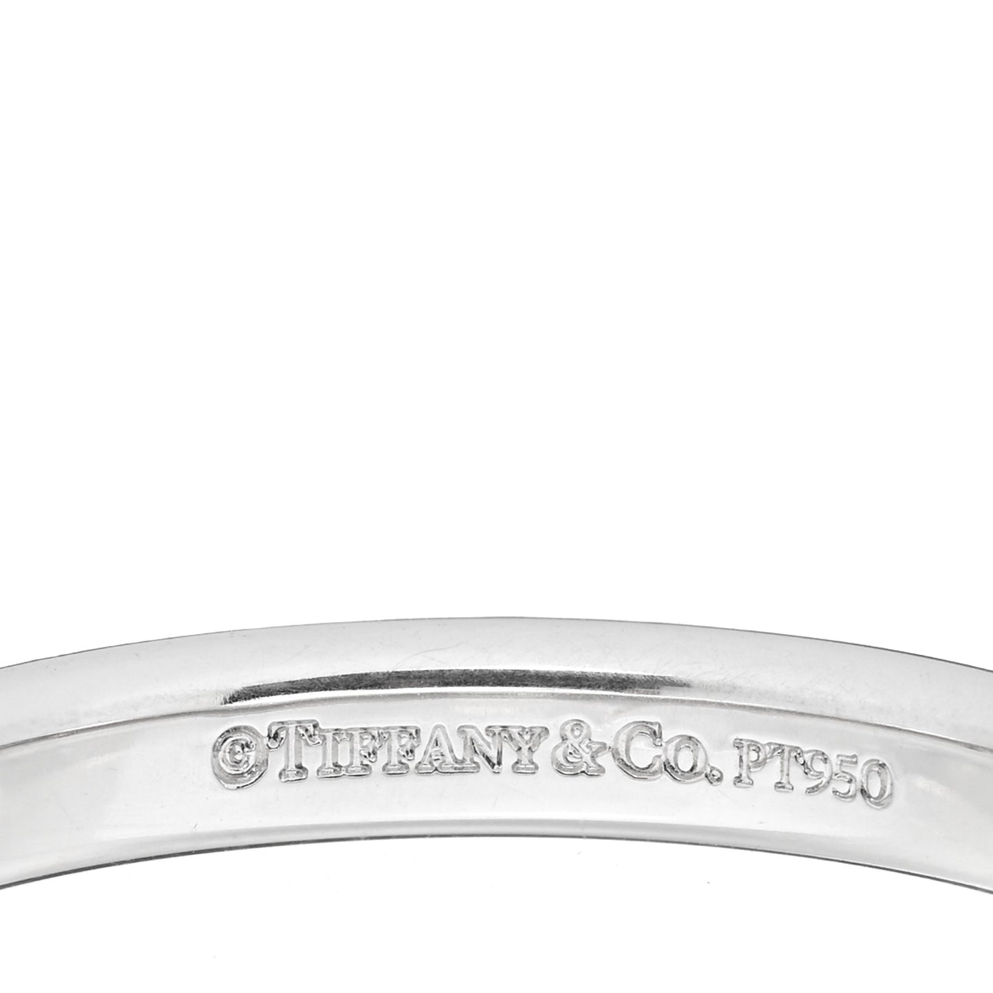 Platinum Diamond Logo Band Ring 58 8.5