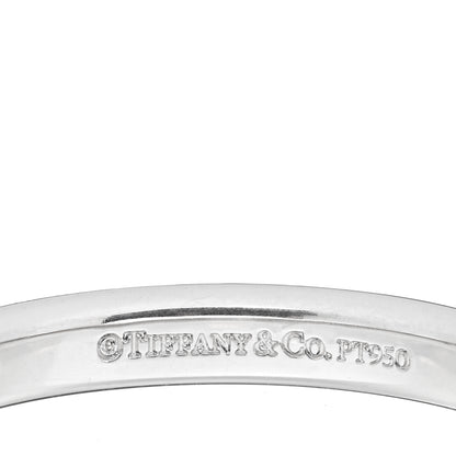 Tiffany Platinum Diamond Logo Band Ring 58 8.5 4 of 4