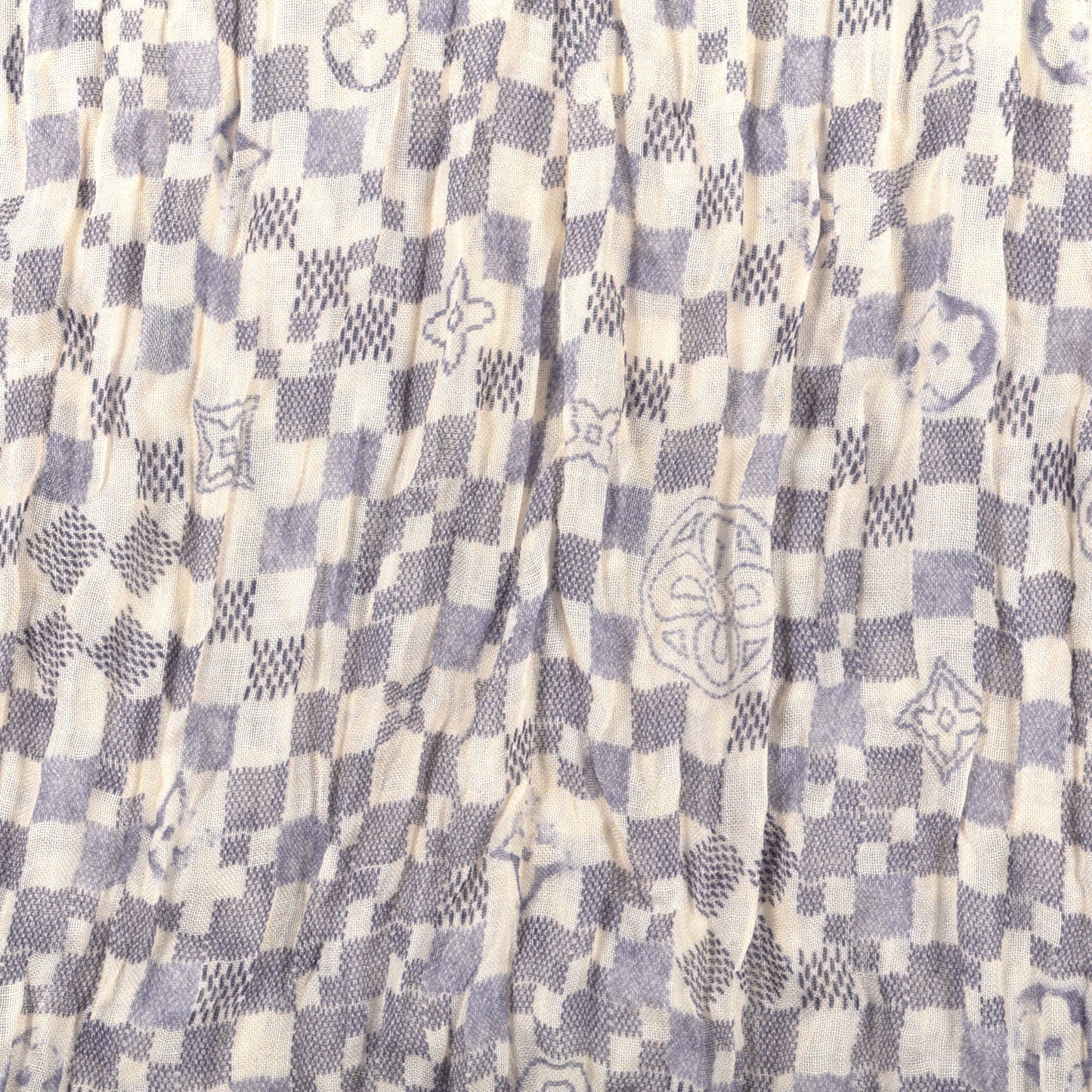 Cashmere Silk Damier Azur Stole