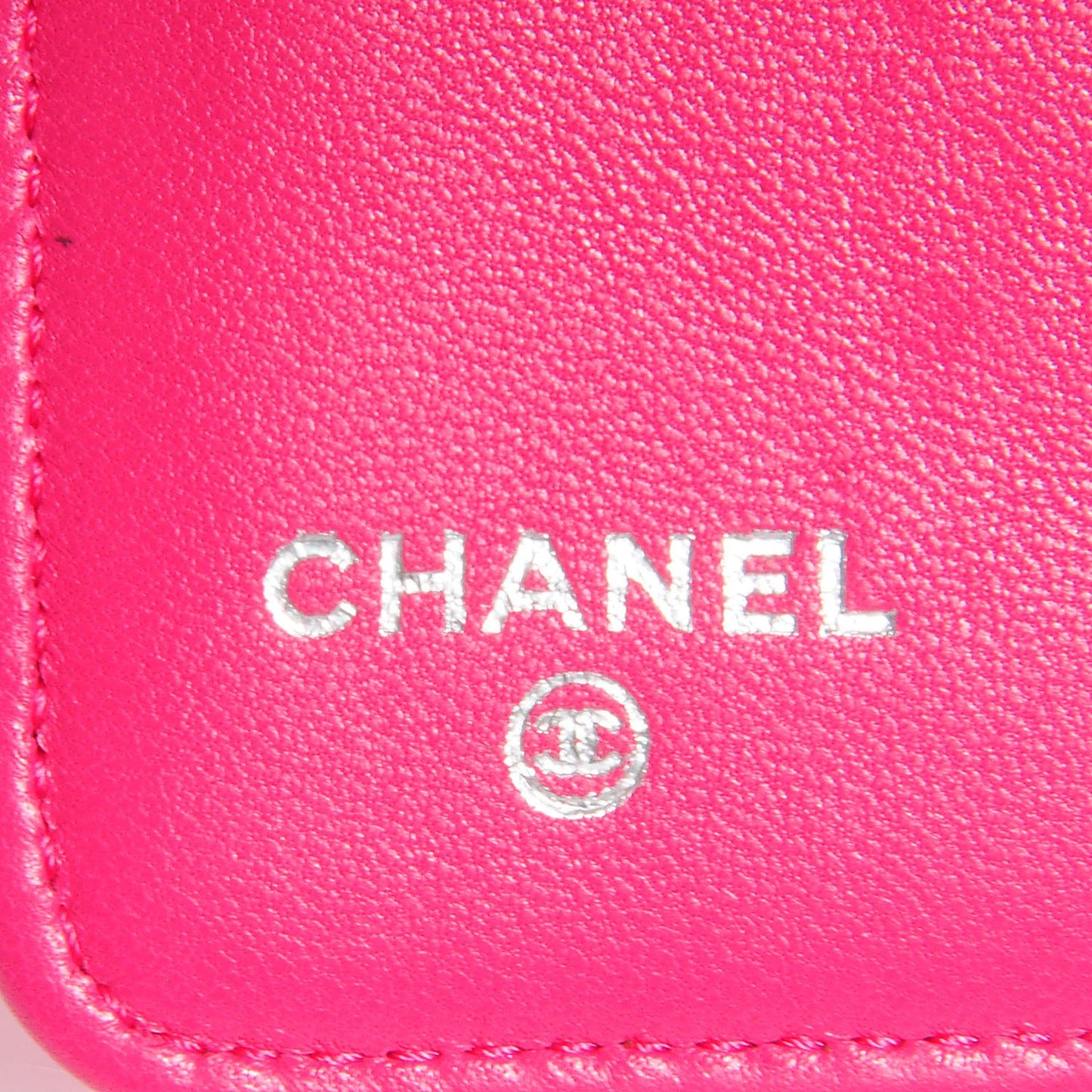Lambskin Quilted Yen Wallet Fuchsia