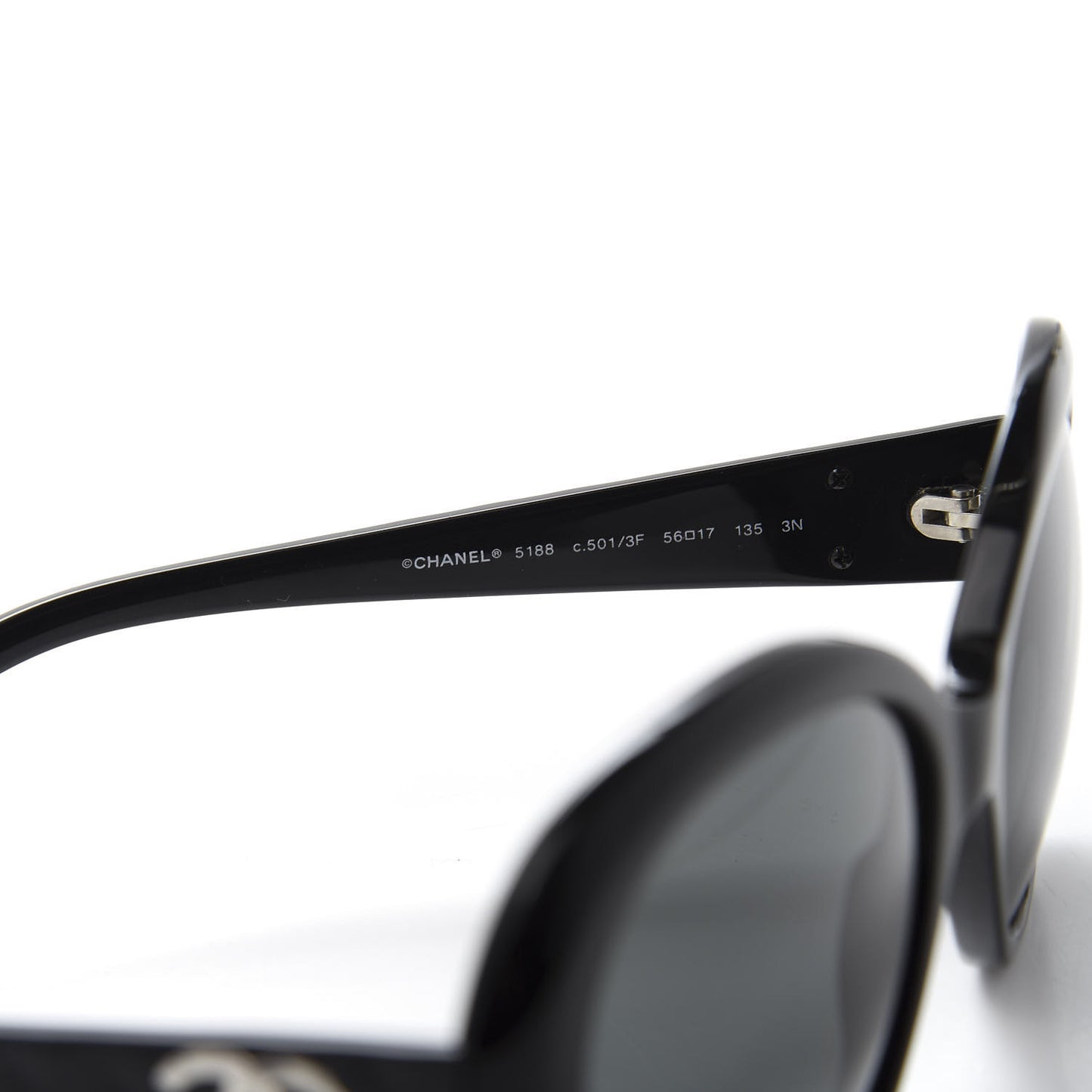 Acetate Quilted CC Sunglasses 5188 Black