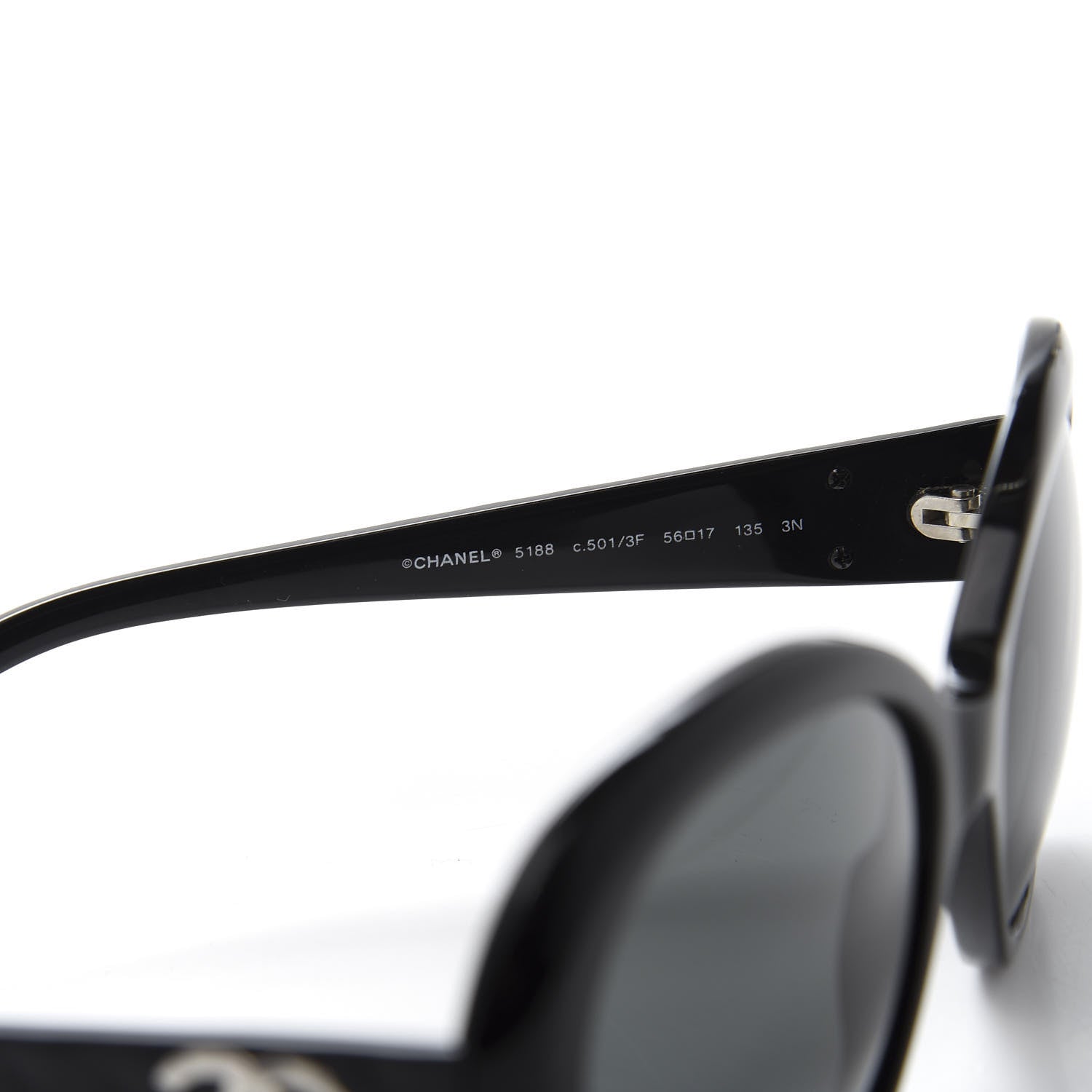 Chanel Acetate Quilted CC Sunglasses 5188 Black 6 of 8
