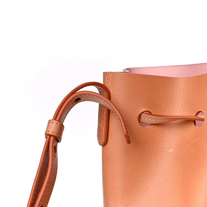 Mansur Gavriel Calfskin Mini Mini Bucket Bag Camello Rosa 14 of 15