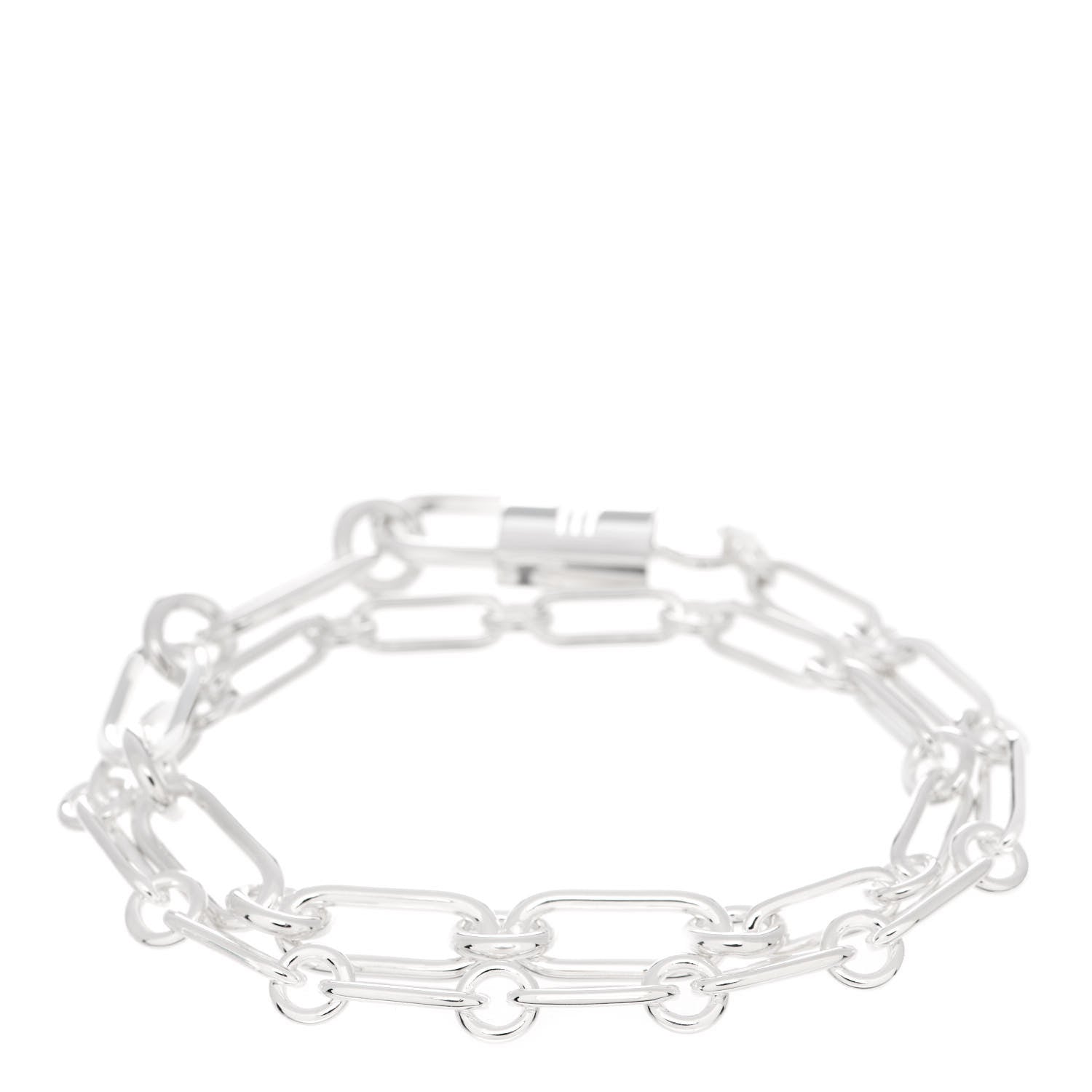 Hermes Sterling Silver MM Alphakelly Bracelet 2 of 4