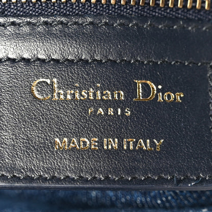Christian Dior Denim Oblique Jacquard Saddle Bag With Strap Blue 6 of 11