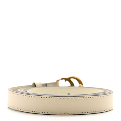 Gucci Calfskin Double G 20mm Belt 100 40 Mystic White 2 of 7