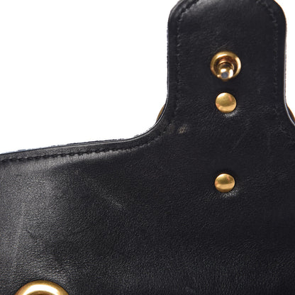 Gucci Velvet Matelasse Mini GG Marmont Shoulder Bag Black 8 of 12