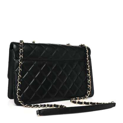 Chanel Sheepskin Quilted Large Beauty Lock Flap Black 2 of 11