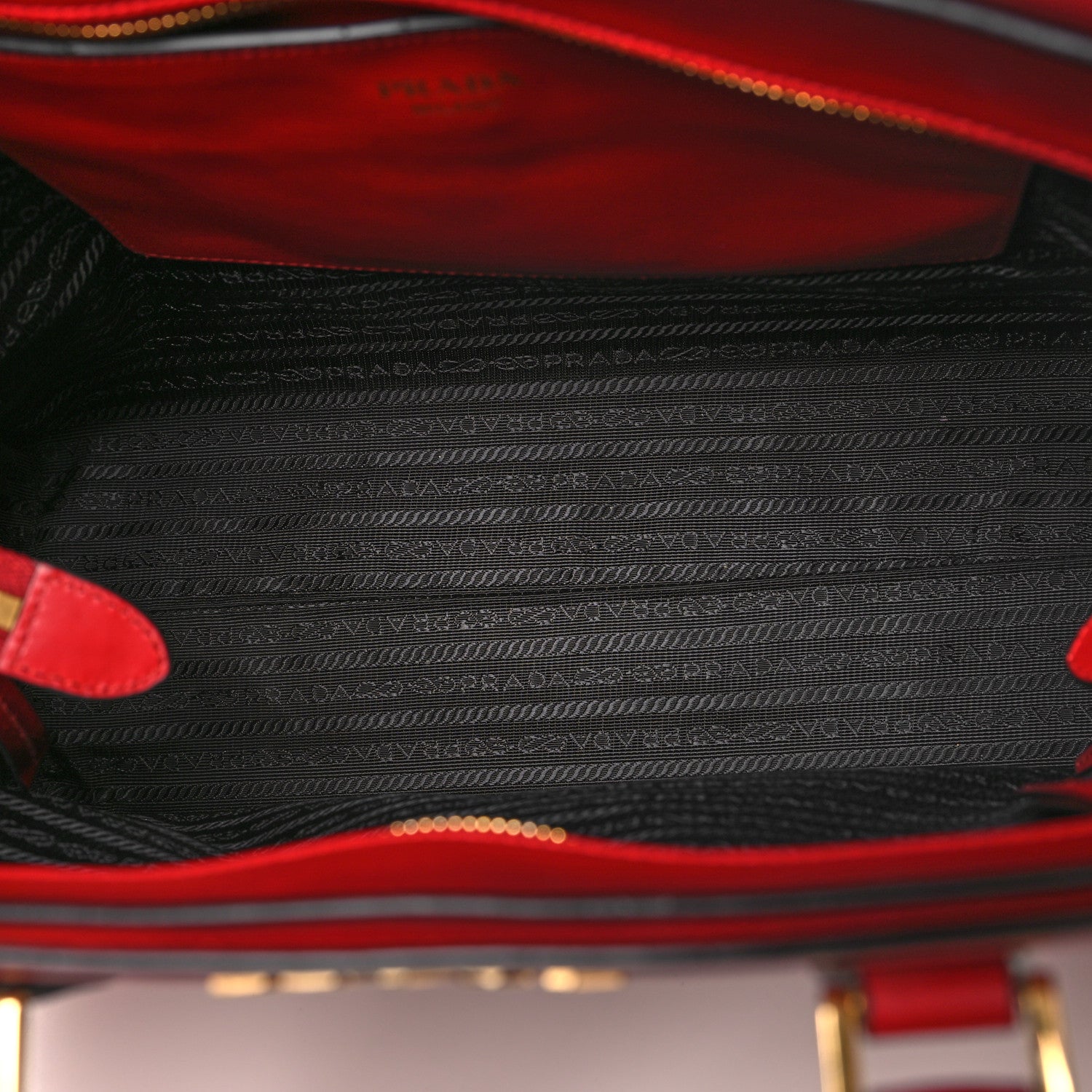 Prada Saffiano Soft Calfskin Tote Fuoco 5 of 9