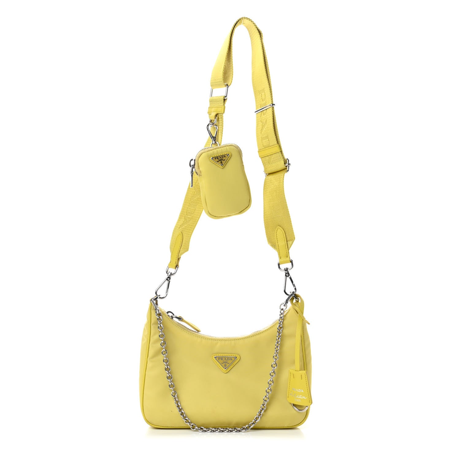 Prada Nylon Saffiano Re-Edition 2005 Shoulder Bag Ananas 1 of 4