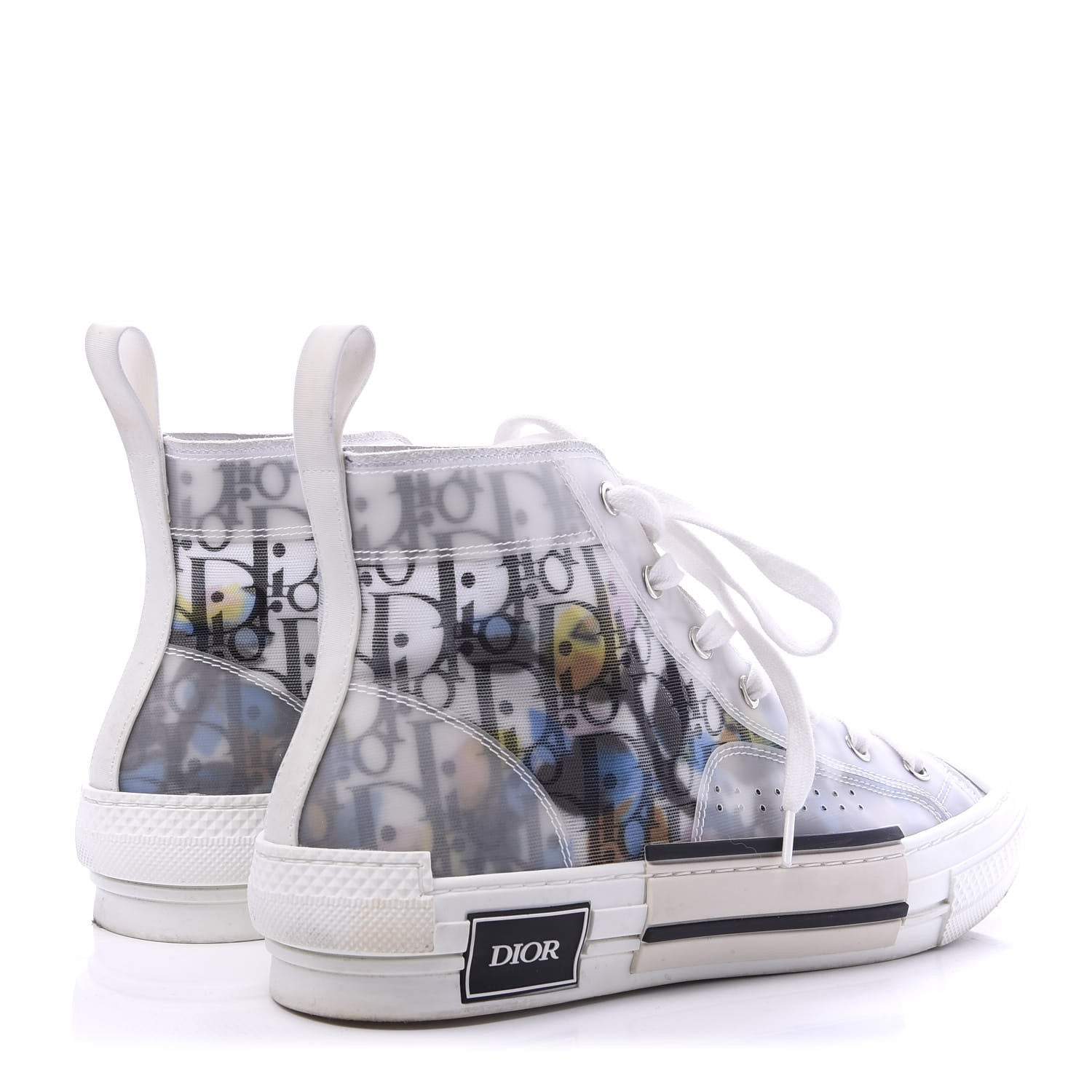 Christian Dior Canvas Oblique Womens B23 High Top Sneakers 40 White 4 of 9