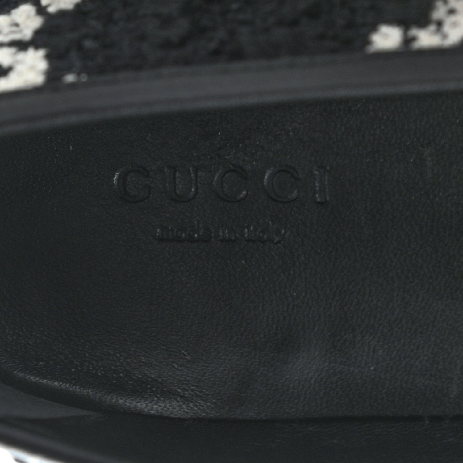 Gucci Tweed GG Monogram Horsebit Womens Jordaan Loafers 40 Black Natural 7 of 8