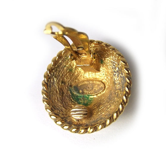 Chanel CC Clip On Earrings Gold 4 of 4
