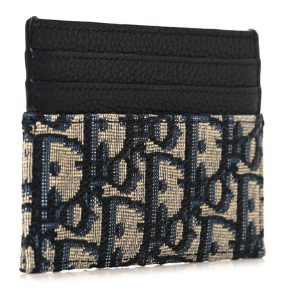 Christian Dior Grained Calfskin Oblique Card Holder Black 3 of 7