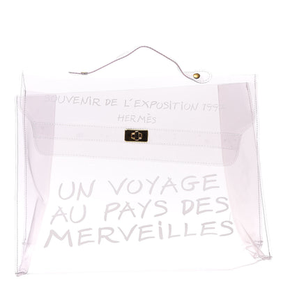 Hermes Vinyl Souvenir De L'Exposition Kelly Transparent 1 of 8