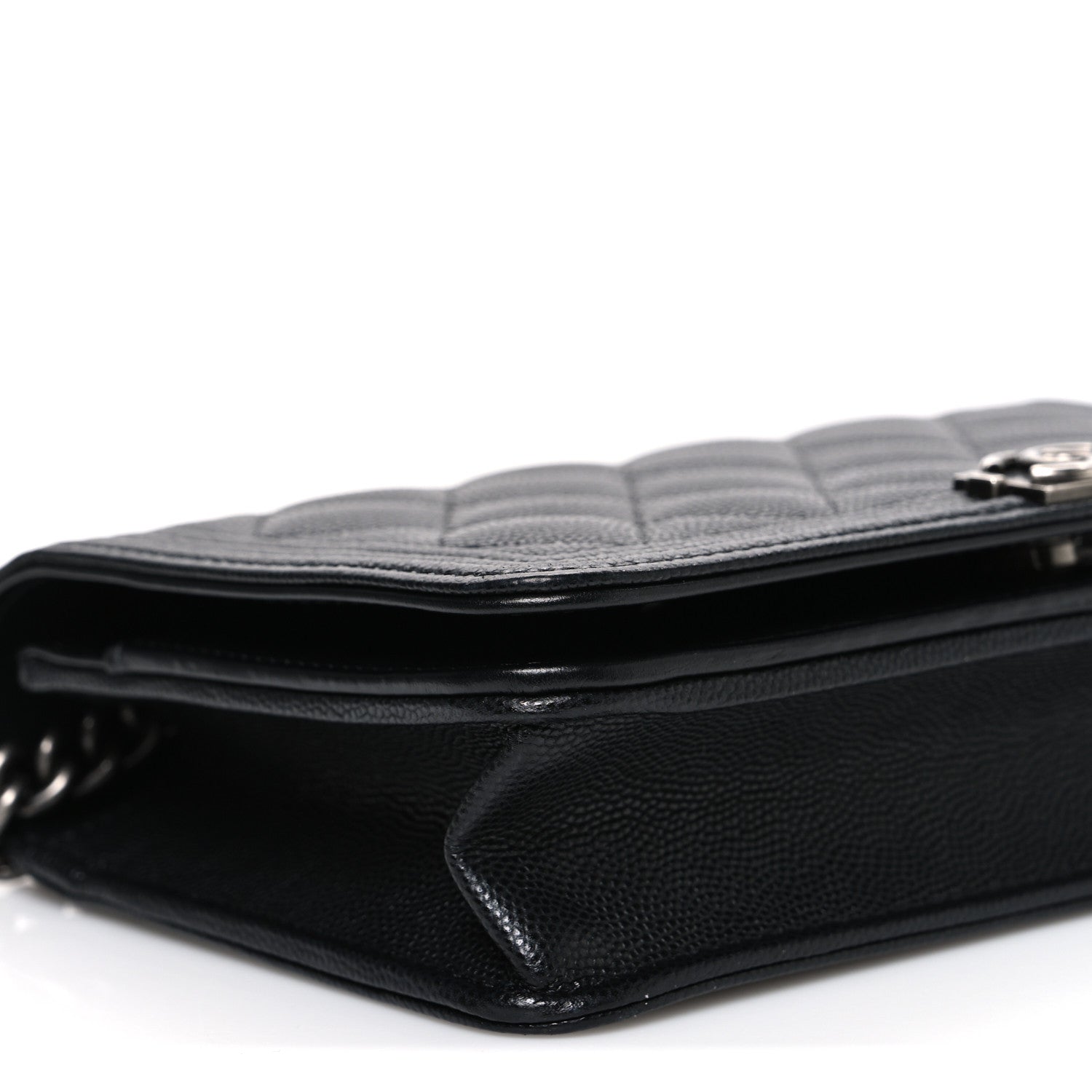 Chanel Caviar Quilted Boy Wallet On Chain WOC Black 10 of 11