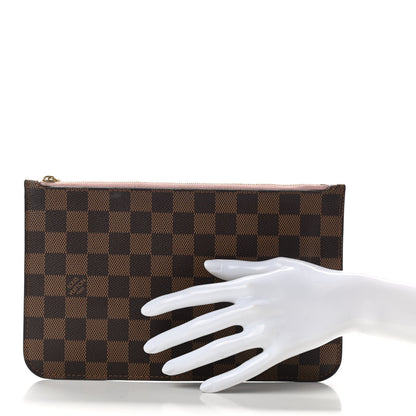 Louis Vuitton Damier Ebene Neverfull MM GM Pochette Rose Ballerine 2 of 8