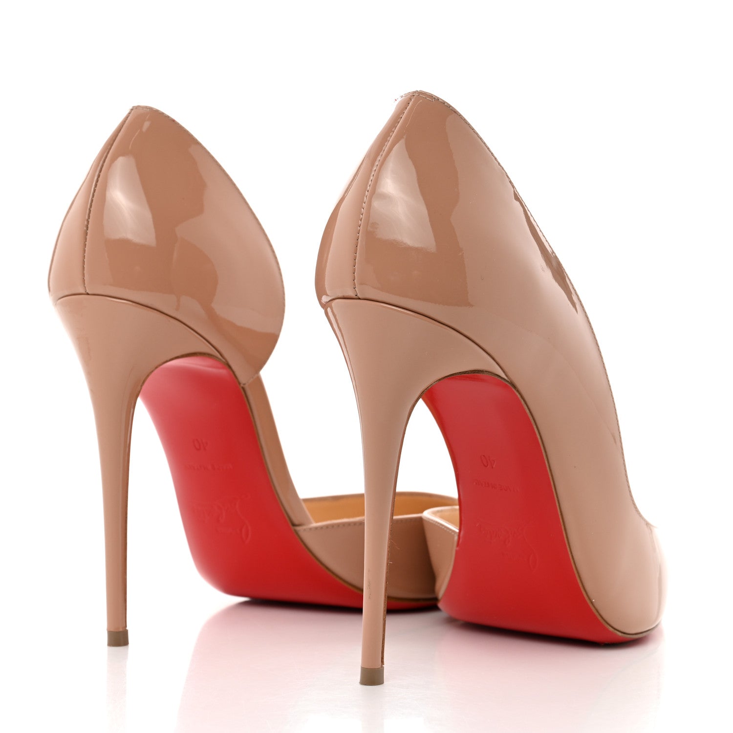Christian Louboutin Patent Iriza 100 Pumps 40 Nude 4 of 10