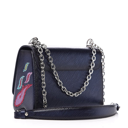 Louis Vuitton Epi Sequins Flame Twist Shoulder Bag MM Blue Nuit 2 of 8