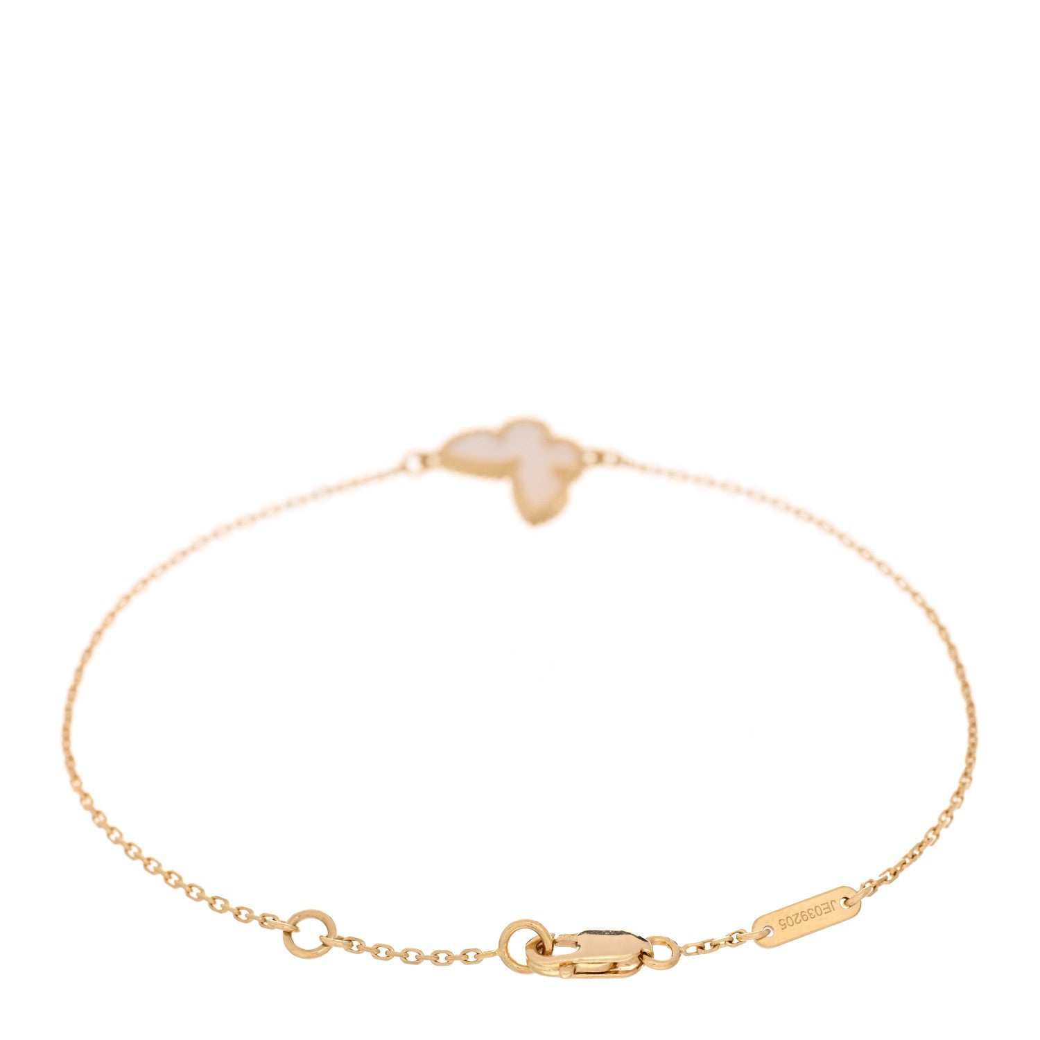 Van Cleef & Arpels 18K Yellow Gold Mother of Pearl Sweet Alhambra Butterfly Bracelet 2 of 3