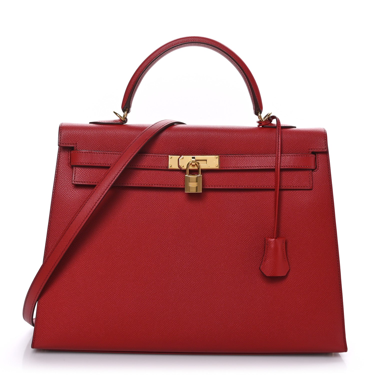 Hermes Epsom Kelly Sellier 35 Rouge Garance 1 of 10