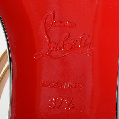 Christian Louboutin Metallic Ayers Arnold T-Strap Flat Sandals Gold Black 37.5 6 of 7