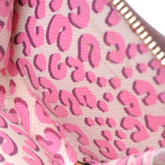 Louis Vuitton Monogram Leopard Coeur Heart Coin Purse Blanc Corail 5 of 7