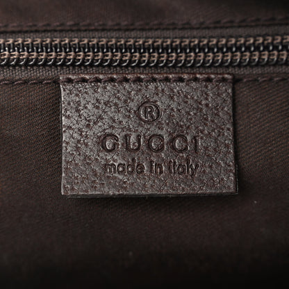 Gucci Monogram Web Medium Half Moon Hobo Dark Brown 6 of 11