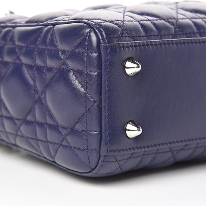 Christian Dior Lambskin Cannage Small Lucky Badges My Lady Dior Navy 9 of 10